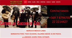 Desktop Screenshot of mariachimexicolindo.cl